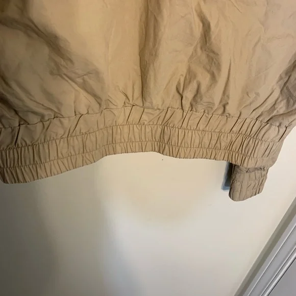 Vintage 725 Beige Bomber Utility Cropped Jacket Size Large - Picture 12 of 16